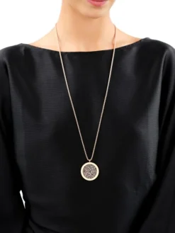 Naszyjnik ze stali szlachetnej z kryształami