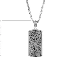 Naszyjnik ze stali szlachetnej - nieśmiertelnik