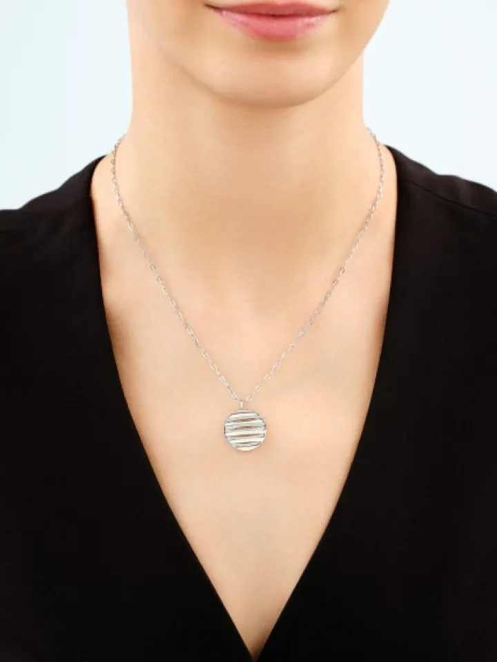 Naszyjnik ze stali szlachetnej - koło