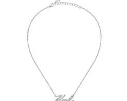 Naszyjnik ze stali szlachetnej z cyrkoniami - Karl Lagerfeld
