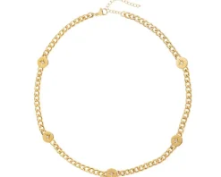 Naszyjnik ze stali szlachetnej z cyrkoniami - gwiazdy