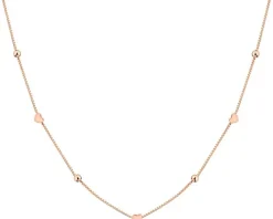 Naszyjnik ze stali szlachetnej - serca