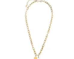 Naszyjnik ze stali szlachetnej z perłą