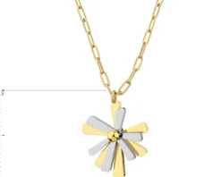 Naszyjnik ze stali szlachetnej - kwiat