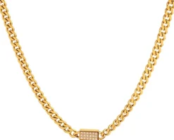 Naszyjnik ze stali szlachetnej z cyrkoniami