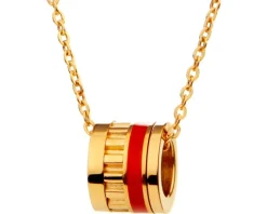 Naszyjnik ze stali szlachetnej z emalią