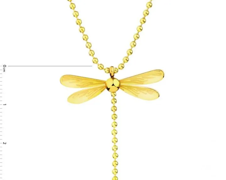 Naszyjnik ze stali szlachetnej - ważka