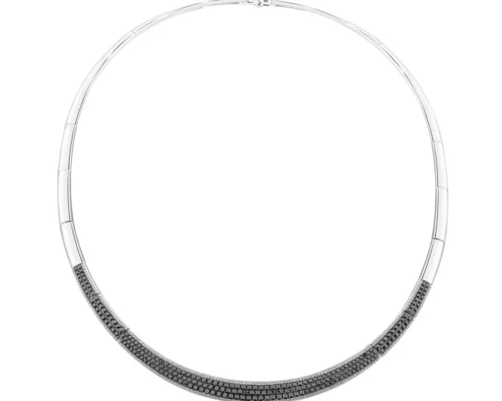 Naszyjniki z białego złota z brylantami - 4,85 ct - próba 585