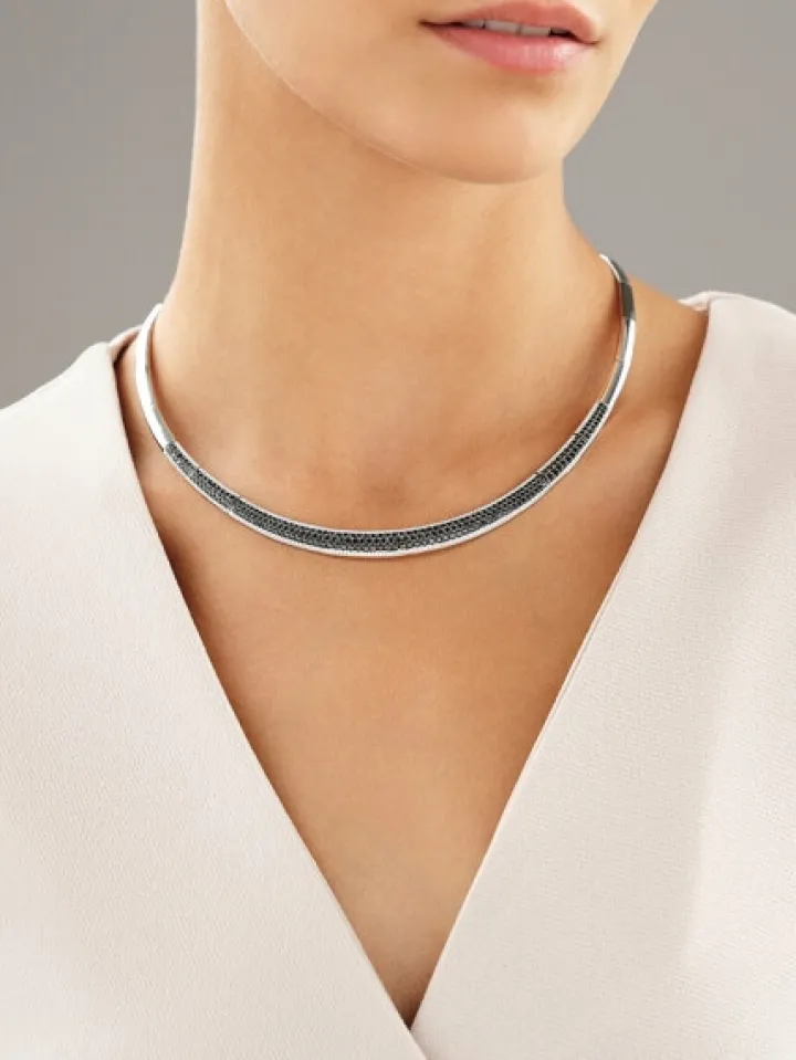 Naszyjniki z białego złota z brylantami - 4,85 ct - próba 585