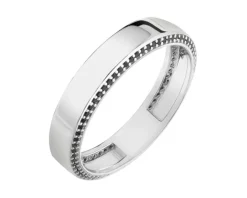 Obrączka srebrna z cyrkoniami