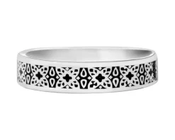 Obrączka srebrna z emalią