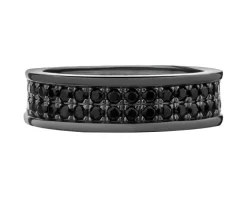 Obrączka srebrna ze spinelami