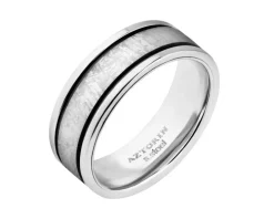 Obrączka ze stali szlachetnej i tytanu