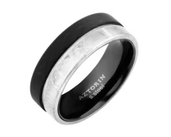 Obrączka ze stali szlachetnej i tytanu