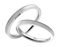 Obrączki Ślubne Apart. Białe złoto rodowane. Wzór 4/151