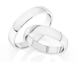 Obrączki Ślubne Apart.  Białe złoto rodowane. Wzór 137