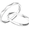 Obrączki Ślubne Apart.  Białe złoto rodowane. Wzór 4/109