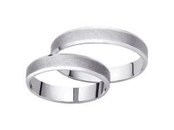 Obrączki Ślubne Apart.  Białe złoto rodowane. Wzór 105