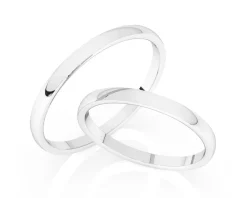 Obrączki Ślubne Apart.  Białe złoto rodowane. Wzór 187