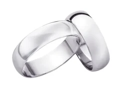 Obrączki Ślubne Apart.  Białe złoto rodowane. Wzór 109