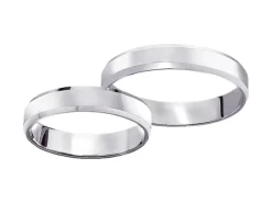 Obrączki Ślubne Apart.  Białe złoto rodowane. Wzór 103