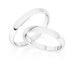 Obrączki Ślubne Apart.  Białe złoto rodowane. Wzór 136