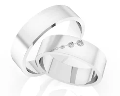 Obrączki Ślubne Apart. Platyna. Wzór 4/508