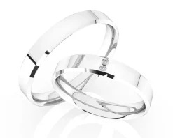 Obrączki Ślubne Apart. Platyna. Wzór 4/507