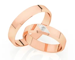 Obrączki Ślubne Apart. Różowe złoto. Wzór 4/216/R