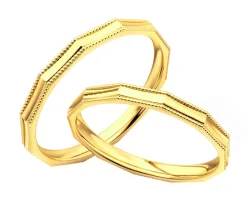 Obrączki Ślubne Apart.  Żółte złoto. Wzór 843