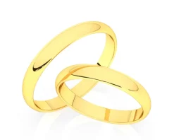 Obrączki Ślubne Apart.  Żółte złoto. Wzór 201-24H