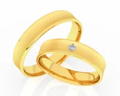 Obrączki Ślubne Apart.  Żółte złoto. Wzór 4/283