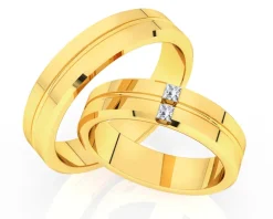 Obrączki Ślubne Apart. Żółte złoto. Wzór 4/229