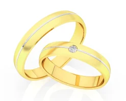 Obrączki Ślubne Apart.  Żółte złoto. Wzór 203