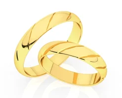 Obrączki Ślubne Apart.  Żółte złoto. Wzór 219