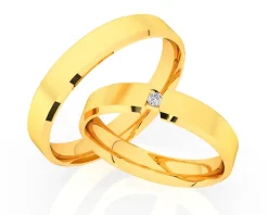 Obrączki Ślubne Apart.  Żółte złoto. Wzór 4/35