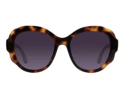 Okulary przeciwsłoneczne damskie, okrągłe, brązowe