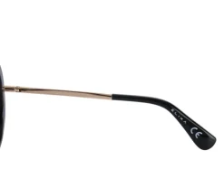 Okulary przeciwsłoneczne damskie, okrągłe, czarne