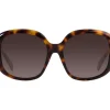Okulary przeciwsłoneczne damskie, okrągłe, brązowe