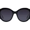Okulary przeciwsłoneczne damskie, okrągłe, czarne