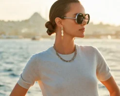 Okulary przeciwsłoneczne damskie, okrągłe, zielone