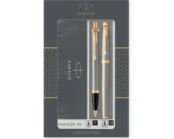 Parker zestaw duo IM brushed metal GT
