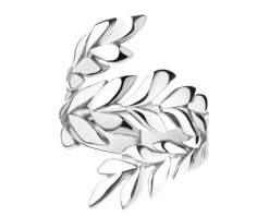 Pierścionek srebrny - liście