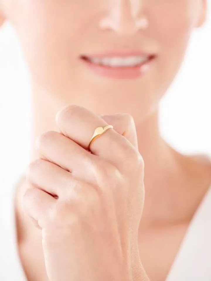 Pierścionek srebrny - sygnet