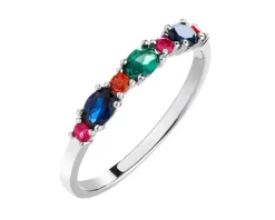 Pierścionek srebrny z cyrkoniami