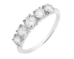 Pierścionek srebrny z cyrkoniami