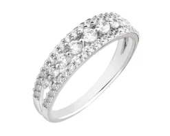 Pierścionek srebrny z cyrkoniami