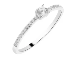 Pierścionek srebrny z cyrkoniami