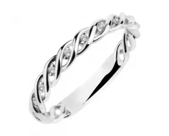 Pierścionek srebrny z cyrkoniami