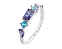 Pierścionek srebrny z cyrkoniami